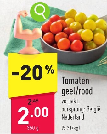 ALDI Tomaten geel/rood 350g aanbieding