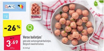 ALDI Verse balletjes 450g aanbieding