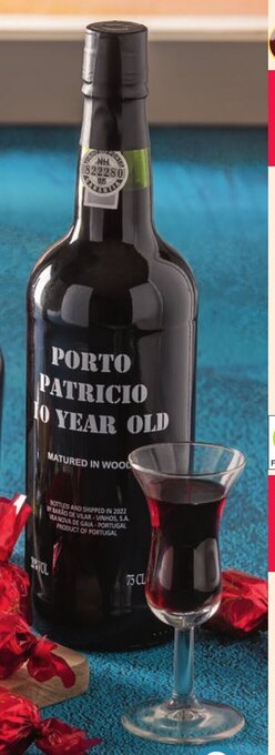 PATRICIO Rode porto, 10 jaar oud 75 cl