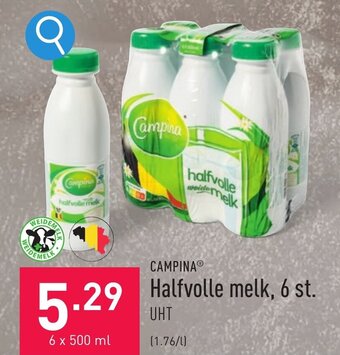 ALDI CAMPINA Halfvolle melk aanbieding
