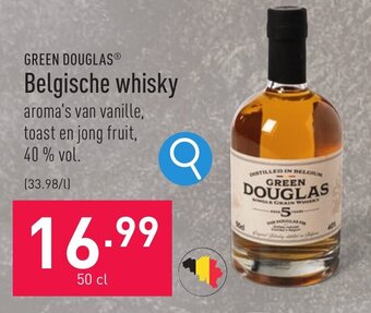 ALDI GREEN DOUGLAS Belgische whisky 50 cl aanbieding