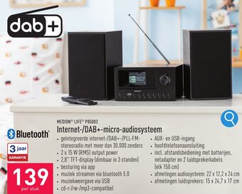 ALDI MEDION LIFE P85003 Internet-/DAB+-micro-audiosysteem aanbieding