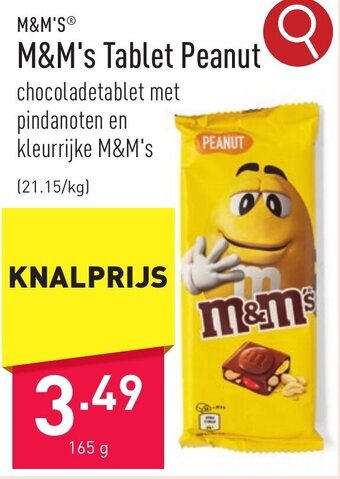 ALDI M&M's Tablet Peanut 165 g aanbieding