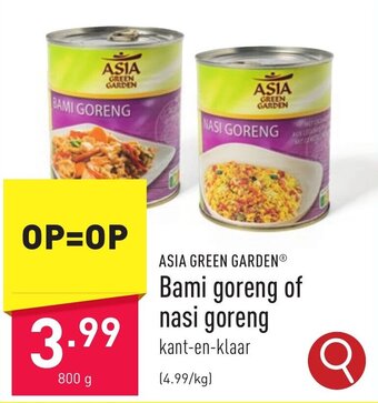 ALDI ASIA GREEN GARDEN Bami goreng of nasi goreng aanbieding