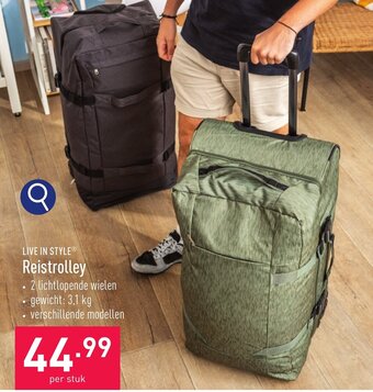 ALDI LIVE IN STYLE Reistrolley aanbieding