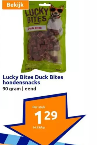 Lucky Bites Duck Bites hondensnacks 90 gram
