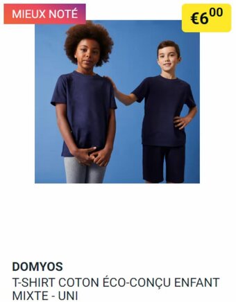 DOMYOS T-SHIRT COTON ÉCO-CONÇU ENFANT MIXTE - UNI