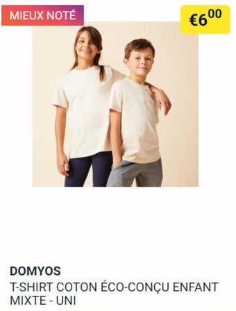 Decathlon DOMYOS T-SHIRT COTON ÉCO-CONÇU ENFANT MIXTE - UNI aanbieding
