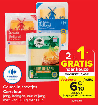 Carrefour Market Gouda in sneetjes aanbieding