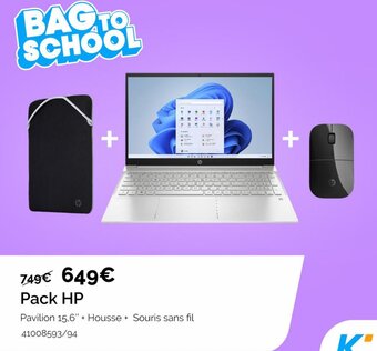 Krëfel Pack HP Pavilion 15,6 Housse Souris sans fil aanbieding