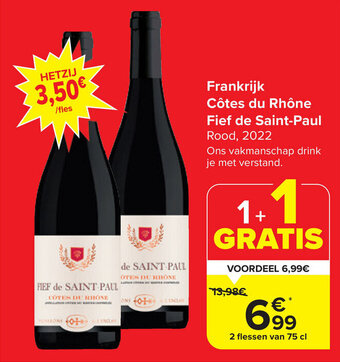 Carrefour Market Frankrijk Côtes du Rhône Fief de Saint-Paul aanbieding