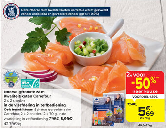 Carrefour Market Noorse gerookte zalm Kwaliteitsketen aanbieding