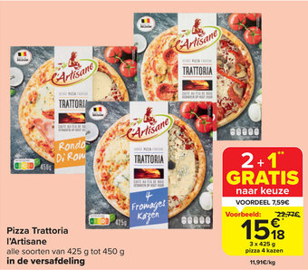 Carrefour Market Pizza Trattoria l'Artisane aanbieding