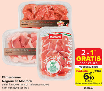 Carrefour Market Flinterdunne Negroni en Montorsi aanbieding