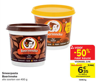 Carrefour Market Smeerpasta Boerinneke aanbieding