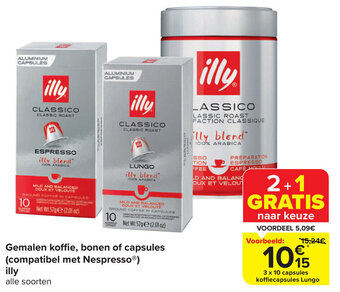 Carrefour Market Gemalen koffie, bonen of capsules aanbieding