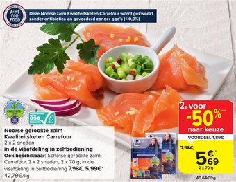 Carrefour Market Noorse gerookte zalm Kwaliteitsketen aanbieding