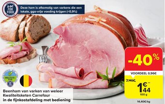 Carrefour Market Beenham van varken van weleer Kwaliteitsketen aanbieding