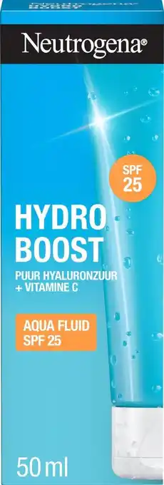 Bol.com Neutrogena hydro boost aqua fluid spf 25, ultralichte hydratatie en bescherming tegen zonneschade, 50 ml aanbieding