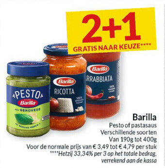 Intermarché Barilla aanbieding