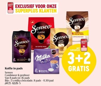 Delhaize Koffie in pads senseo aanbieding