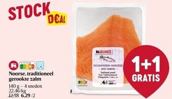 Delhaize Noorse, traditioneel gerookte zalm aanbieding