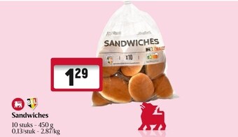 Delhaize Sandwiches aanbieding
