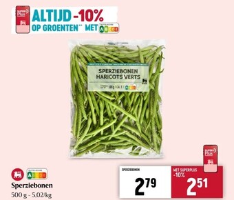 Delhaize Sperziebonen aanbieding