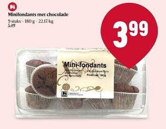 Delhaize Minifondants met chocolade aanbieding