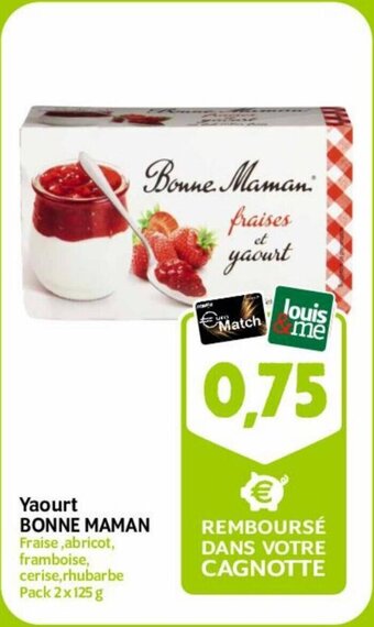 Louis Delhaize Yaourt BONNE MAMAN 2 x 125 g aanbieding