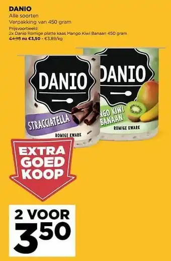 Jumbo Danio romige platte kaas mango kiwi banaan aanbieding