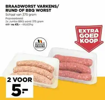Jumbo Jumbo bbq worst aanbieding