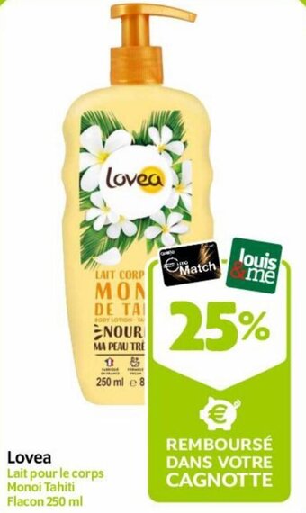 Lovea Lait pour le corps Monoi Tahiti Flacon 250 ml