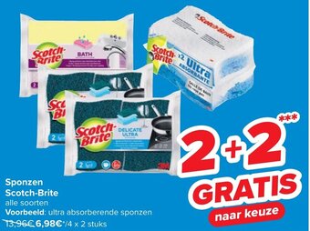 Carrefour Scotch-Brite Sponzen aanbieding