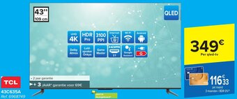 Carrefour TCL QLED TV 43C635A aanbieding