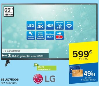Carrefour LG LED TV 65" 65UQ5006 aanbieding