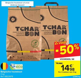 Carrefour Belgische houtskool 3kg aanbieding