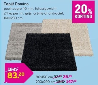 Leen Bakker Tapijt domino aanbieding