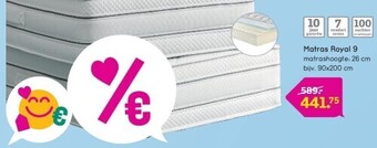 Leen Bakker Matras royal 9 aanbieding