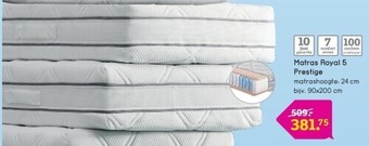 Leen Bakker Matras royal 5 prestige aanbieding
