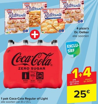 Carrefour 1 pak Coca-Cola Regular of Light aanbieding