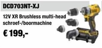 DeWALT DCD703NT-XJ 12V XR Brushless multi-head schroef-/boormachine aanbieding