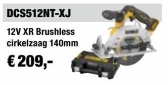 DeWALT DCS512NT-XJ 12V XR Brushless cirkelzaag 140mm aanbieding
