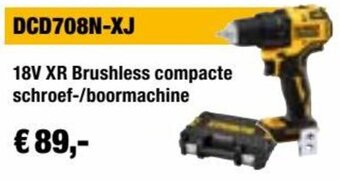 DCD708N-XJ 18V XR Brushless compacte schroef-/boormachine