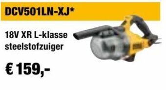 DeWALT DCV501LN-XJ 18V XR L-klasse steelstofzuiger aanbieding