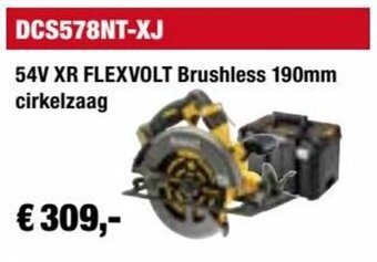 DCS578NT-XJ 54V XR FLEXVOLT Brushless 190mm cirkelzaag