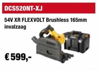 DeWALT DCS520NT-XJ 54V XR FLEXVOLT Brushless 165mm invalzaag aanbieding