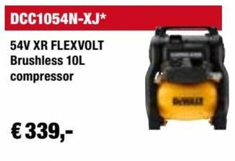 DeWALT DCC1054N-XJ 54V XR FLEXVOLT Brushless 10L compressor aanbieding