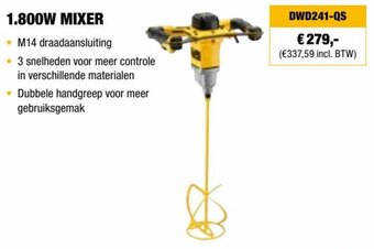 DeWALT 1.800W MIXER aanbieding