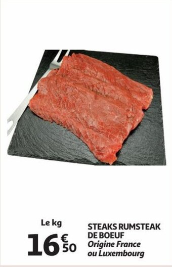 Auchan STEAKS RUMSTEAK DE BOEUF aanbieding
